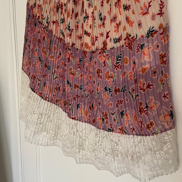 NWOT Anthropologie Laia Boho Floral Pleated Midi Skirt | Size MP - Picture 6 of 10